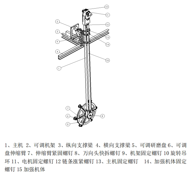 MZ1200型便携式阀门研磨机结构组成